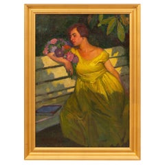 Hungarian School 20th Century, dated 1926, Woman In the Garden