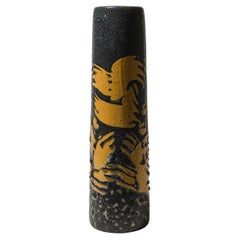 Hungarian Socialist-Era Ceramic Vase, Textured Sculptural Form