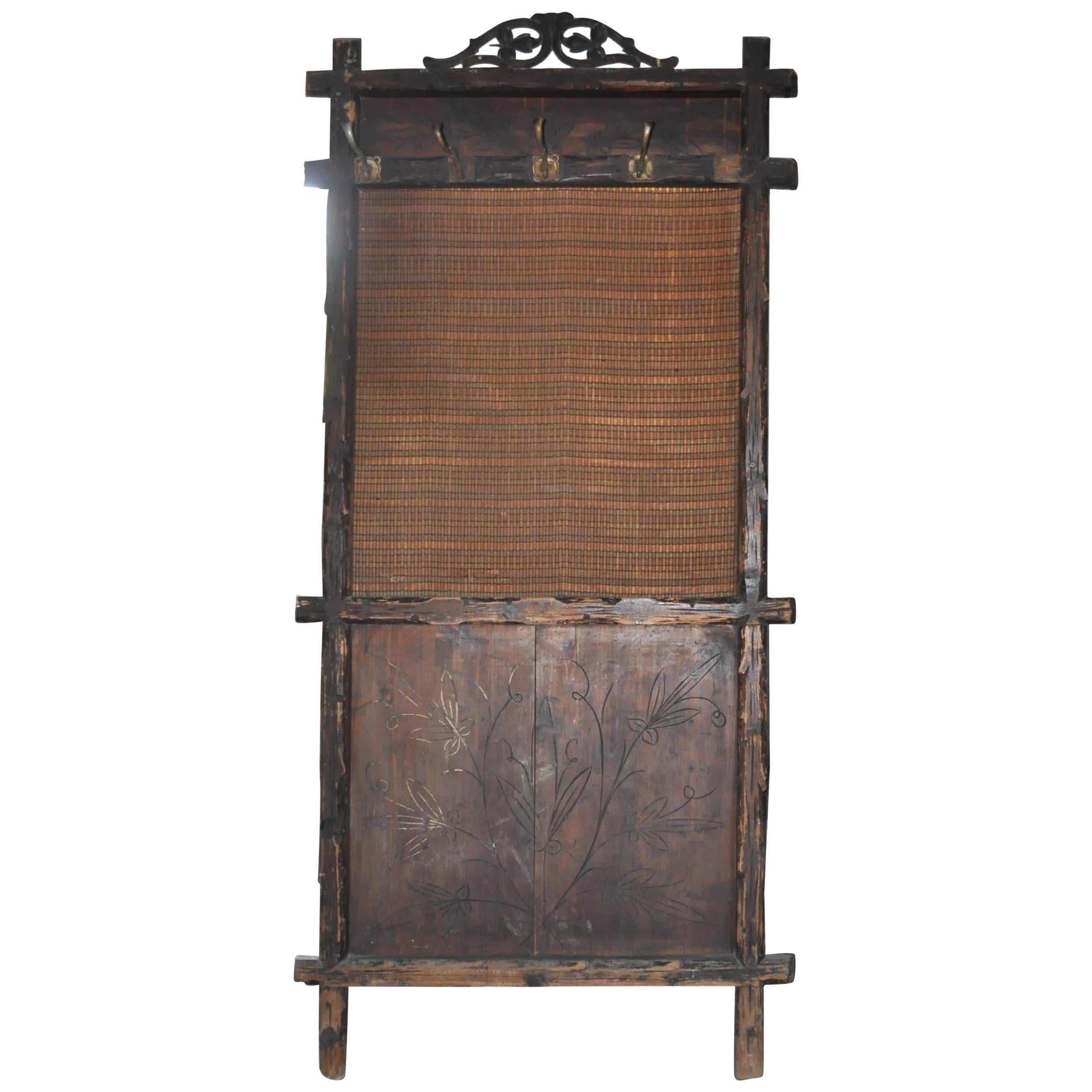 Hungarian Solid Pine Hallstand, circa 1900s For Sale