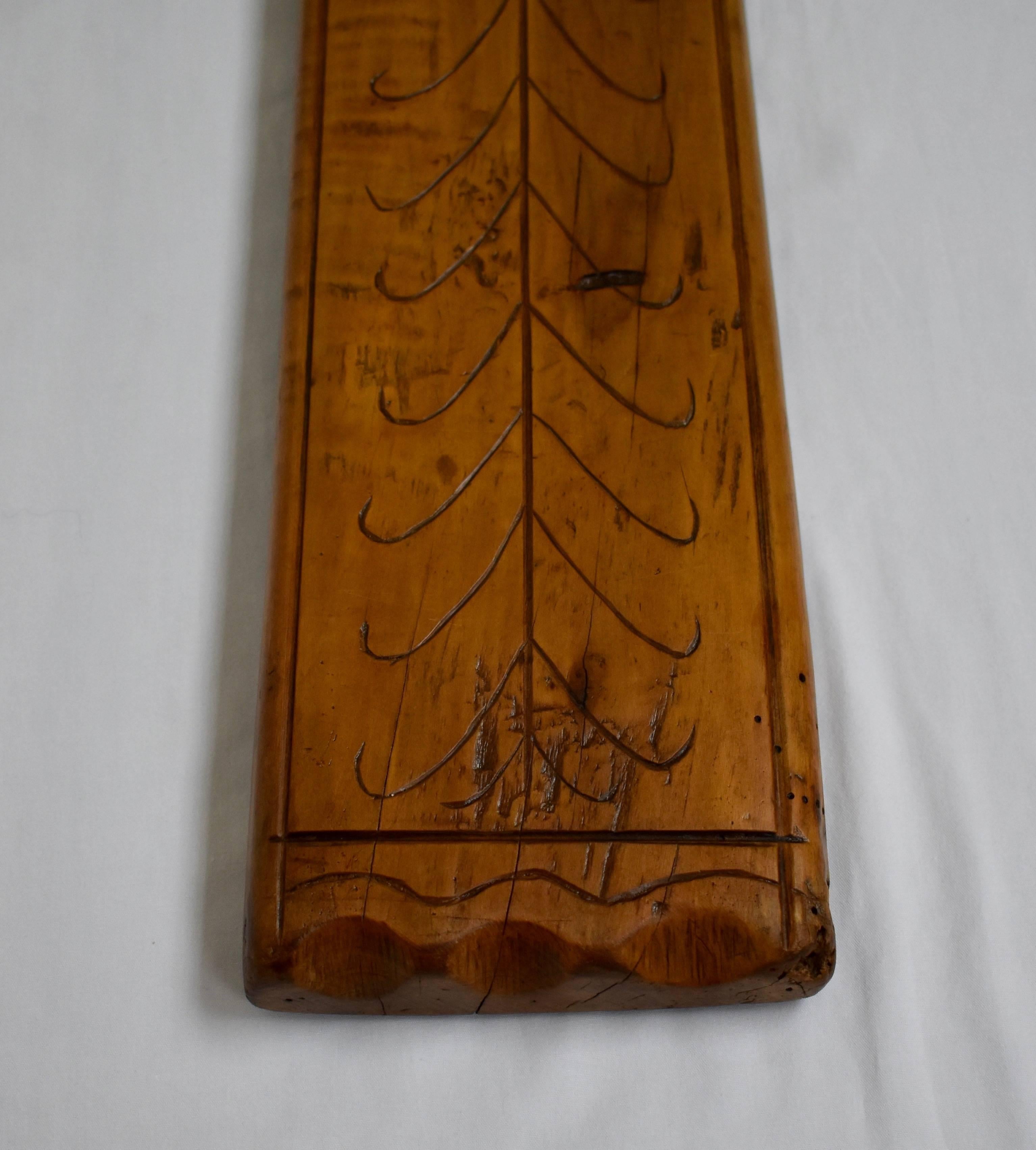 Hungarian Treen, Hand-Carved Washboard, Dated 1911 5
