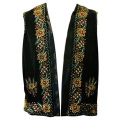 Hungarian Vintage 60s Elaborate Embroided Waistcoat