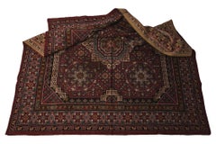 Hungarian Vintage Woven Tapestry Bedspread, Floral Textile, 1950s