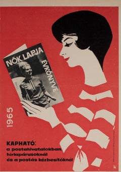 Ungarische Frauenzeitschrift, Jahrbuch, Werbeplakat, 1964, Balogh