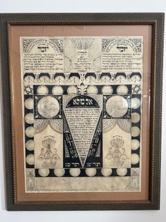 Hungarian Yizkor and El Male Rachamim Memorial Prayer Scroll, 1903
