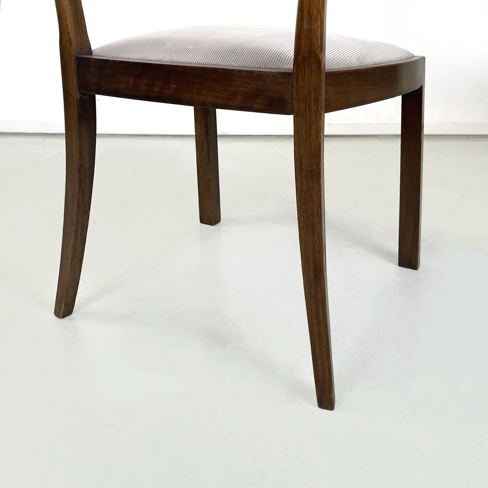 Hungary Art Deco Chairs in wood and beige corduroy velvet, 1930s For Sale 7