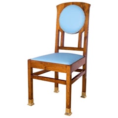 Antique Hungary art nouveau desk chair walnuts