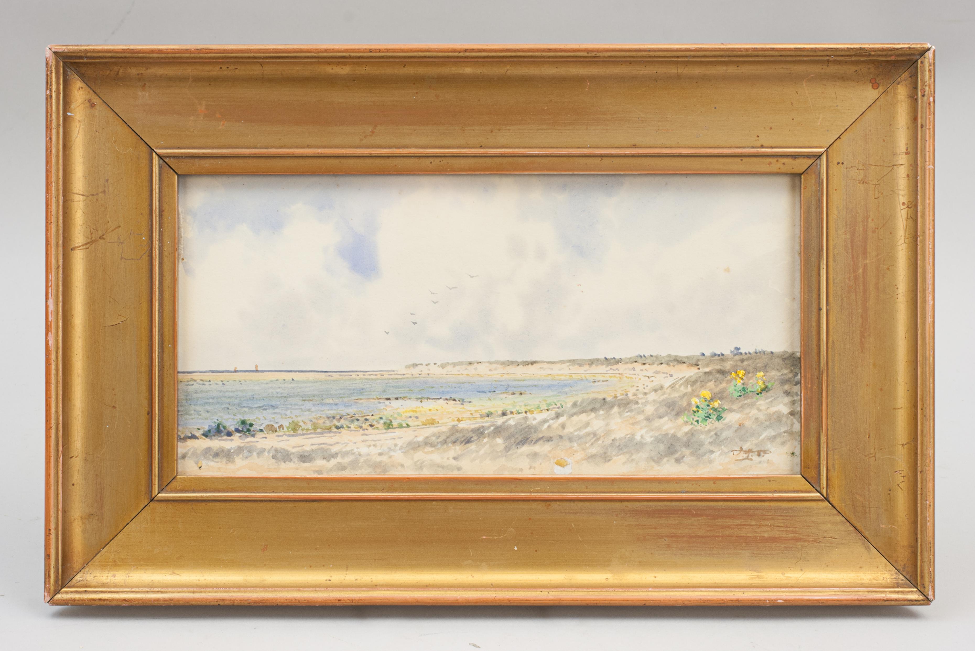 Sporting Art Hunstanton Golf Club, Watercolour by F.H. Partridge