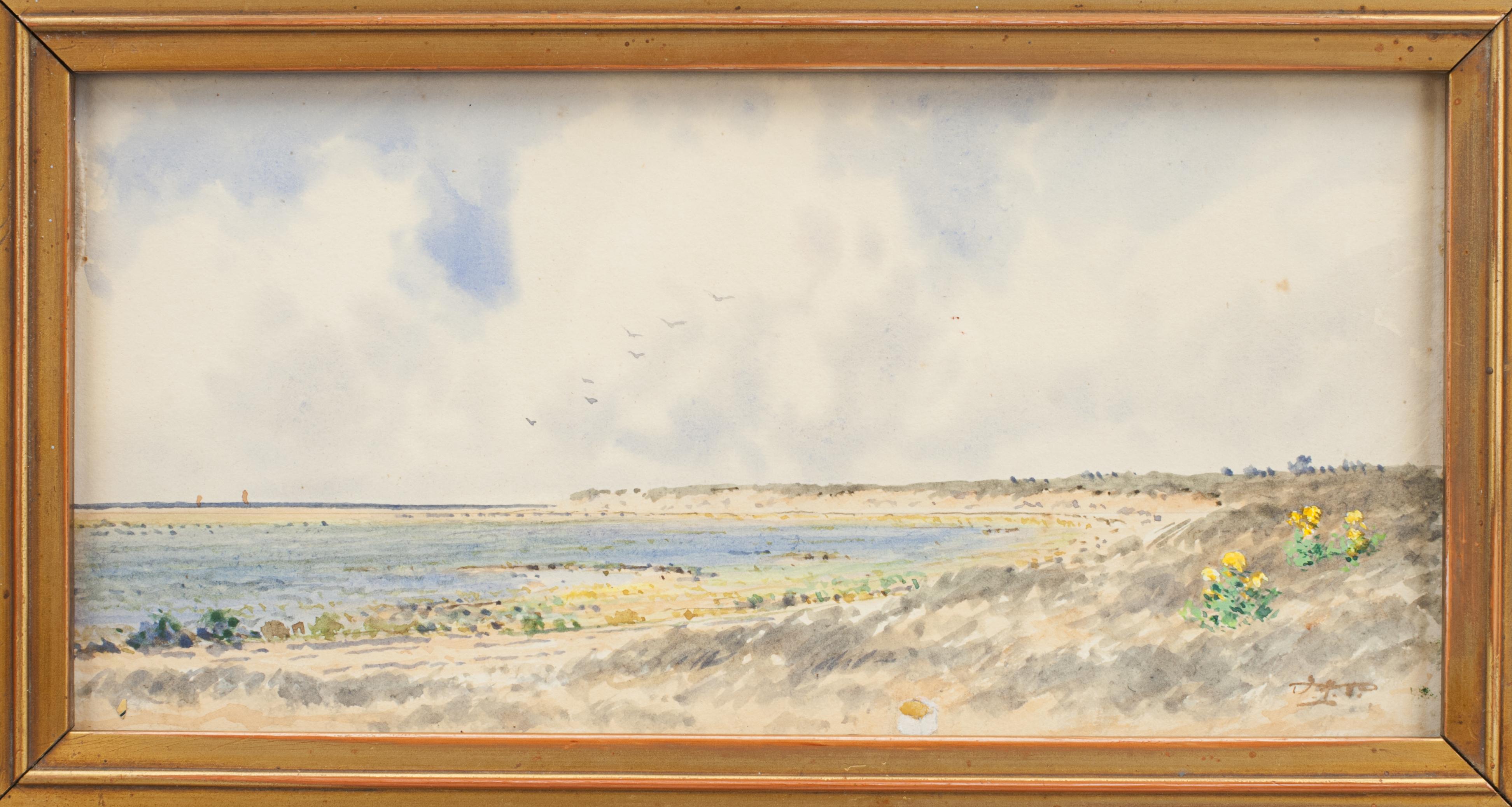 British Hunstanton Golf Club, Watercolour by F.H. Partridge