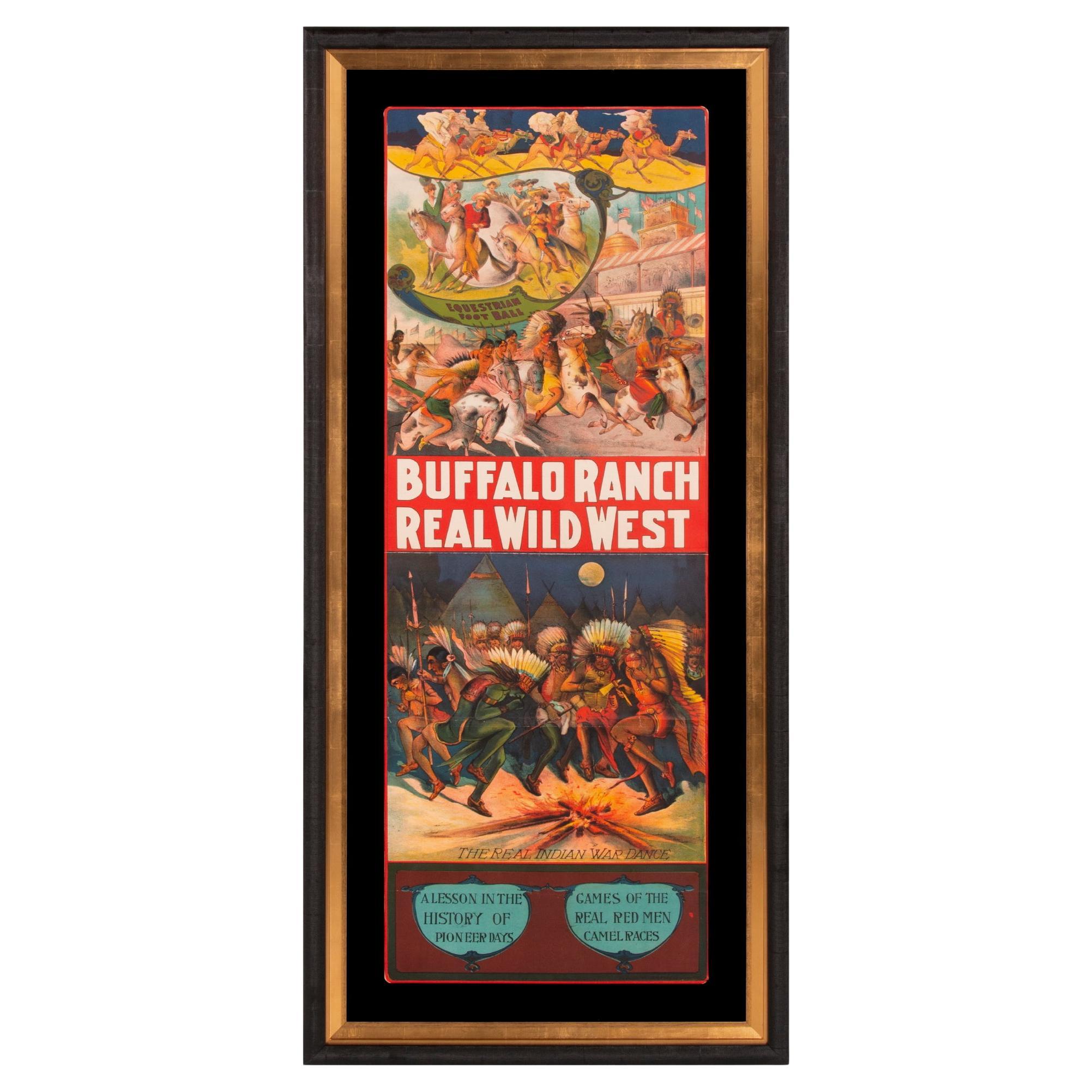 Hunt Brother Circus & Wild West Show Three-Sheet Broadside, circa 1900-1910 For Sale
