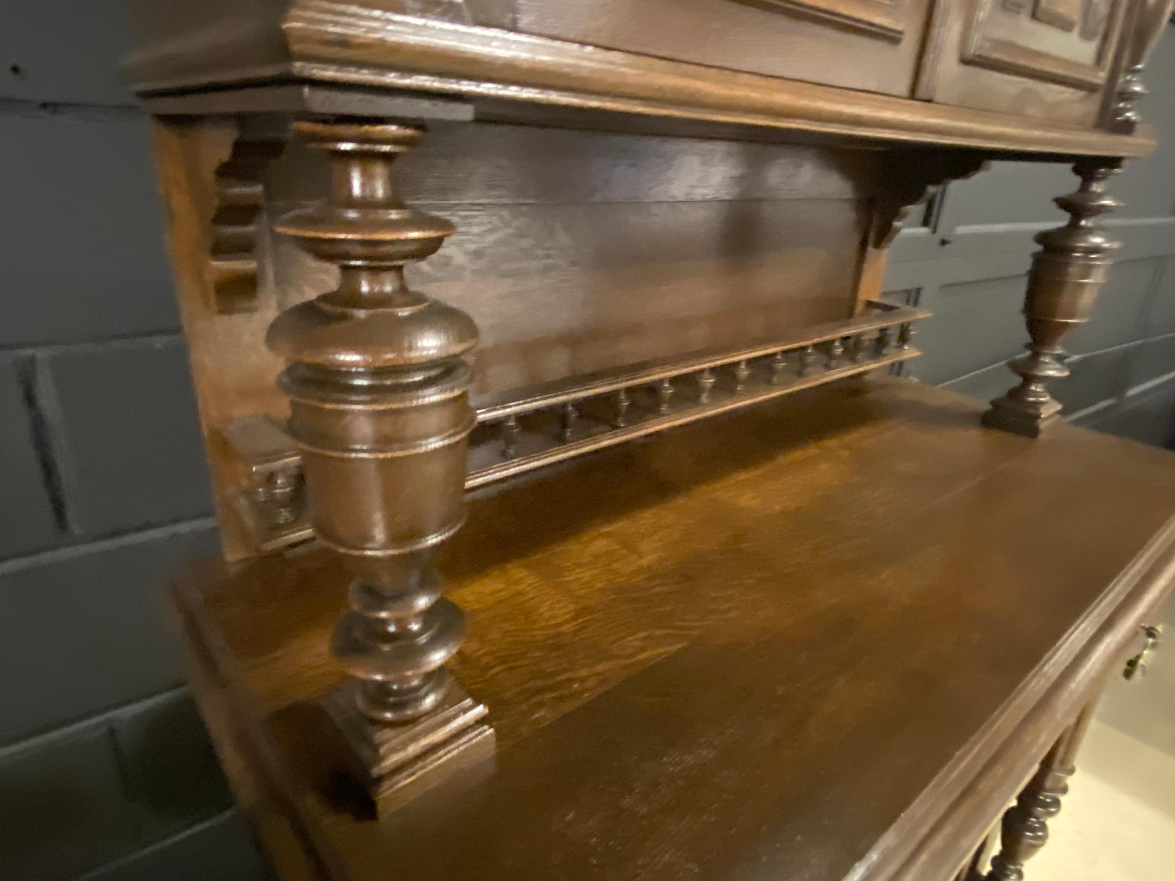 Victorian Hunt Cupboard Oak, Bar Cabinet For Sale