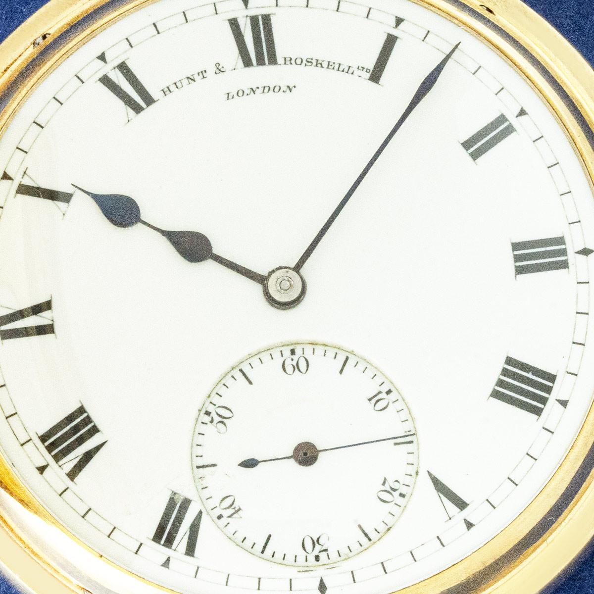Women's or Men's Hunt & Roskell. A Heavy Gold Half Hunter Pocket watch C1901 For Sale
