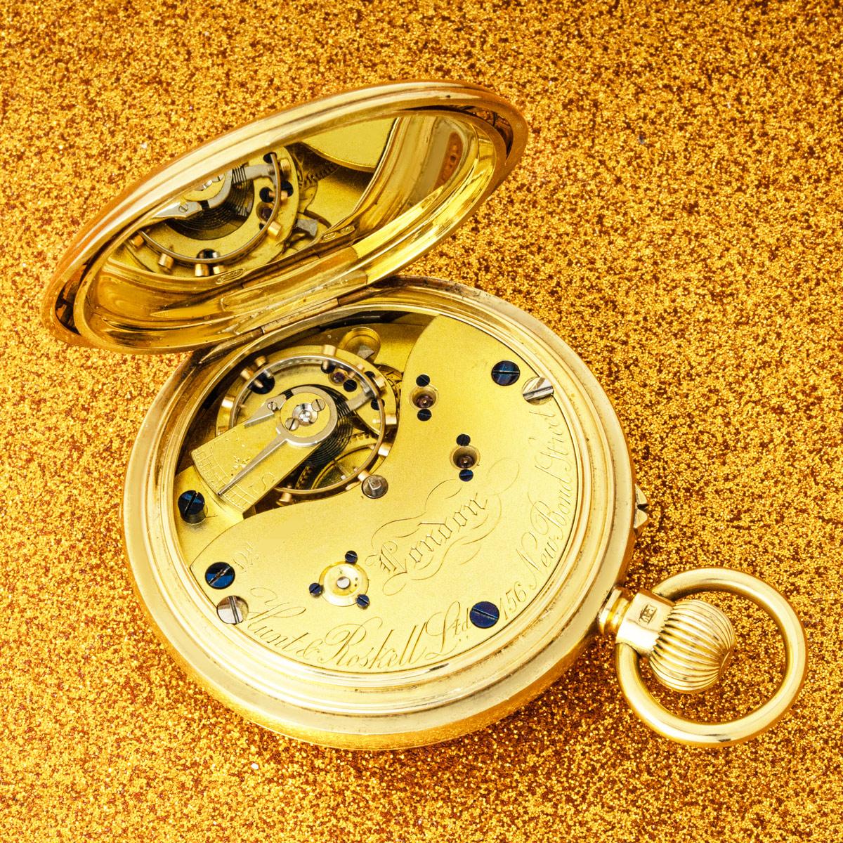 Hunt & Roskell. A Heavy Gold Half Hunter Pocket watch C1901 For Sale 2