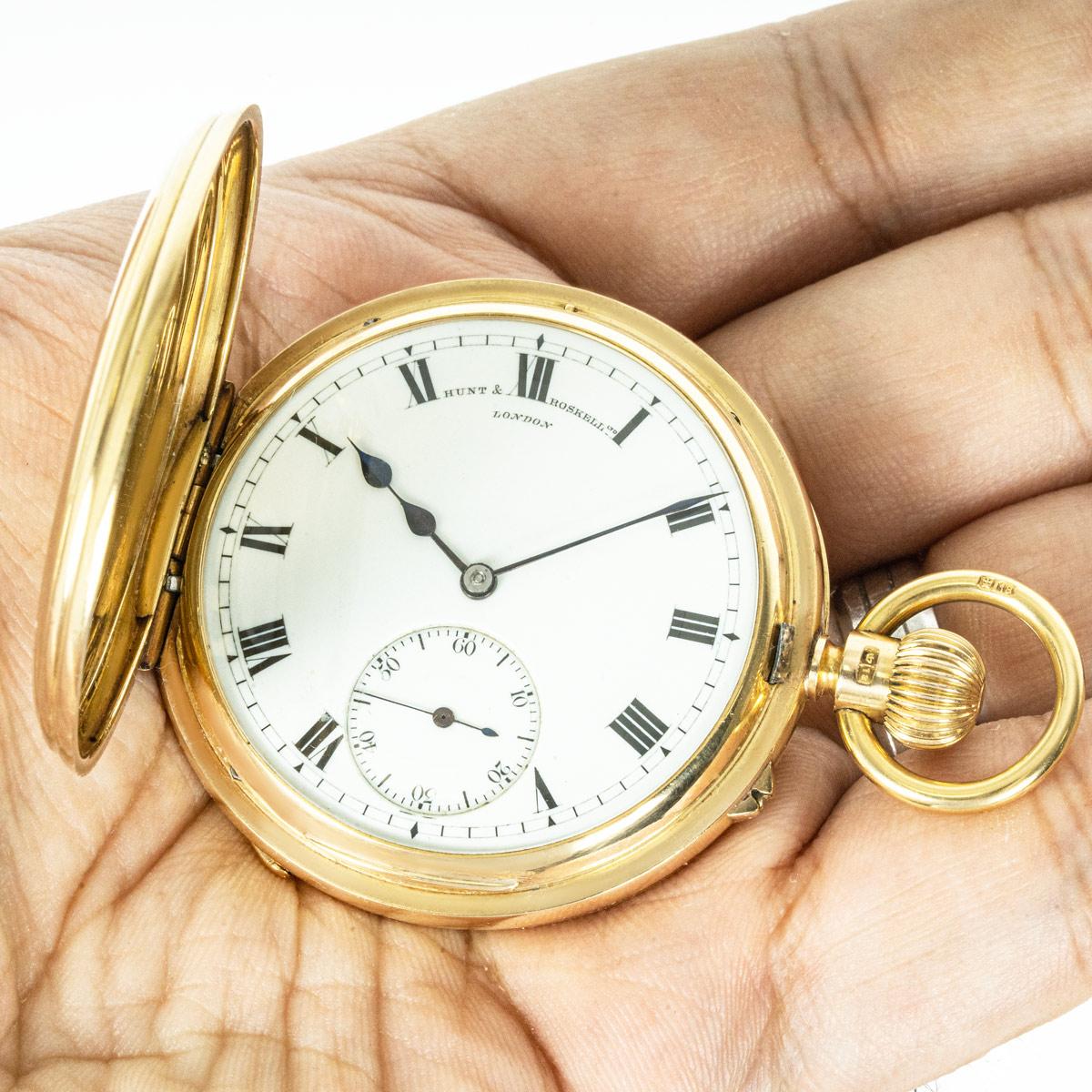 Hunt & Roskell. A Heavy Gold Half Hunter Pocket watch C1901 For Sale 5