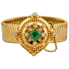 Hunt & Roskell Emerald and Diamond Bracelet