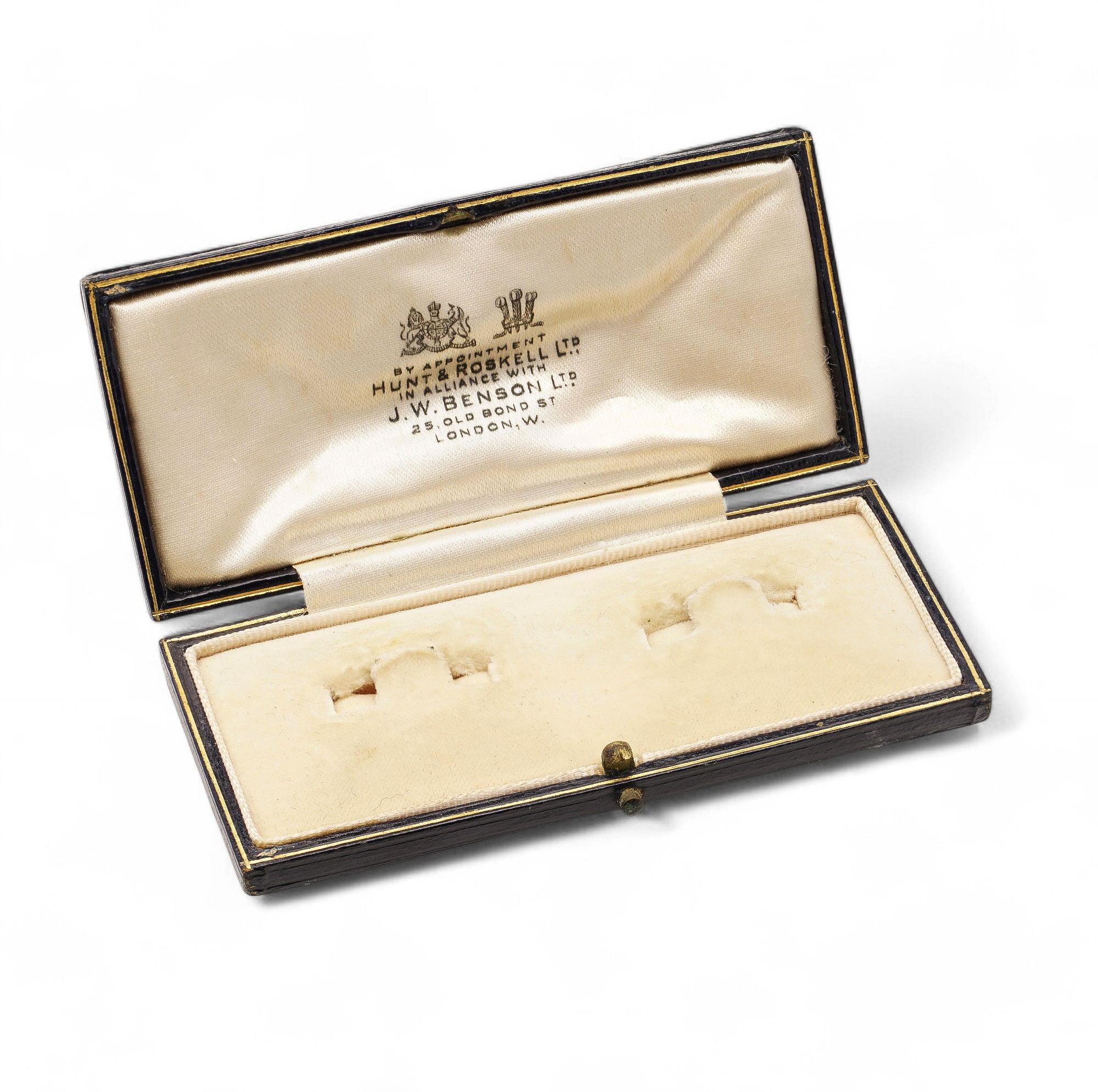 HUNT & ROSKELL Ltd. Cufflinks Box In Good Condition For Sale In Braintree, GB