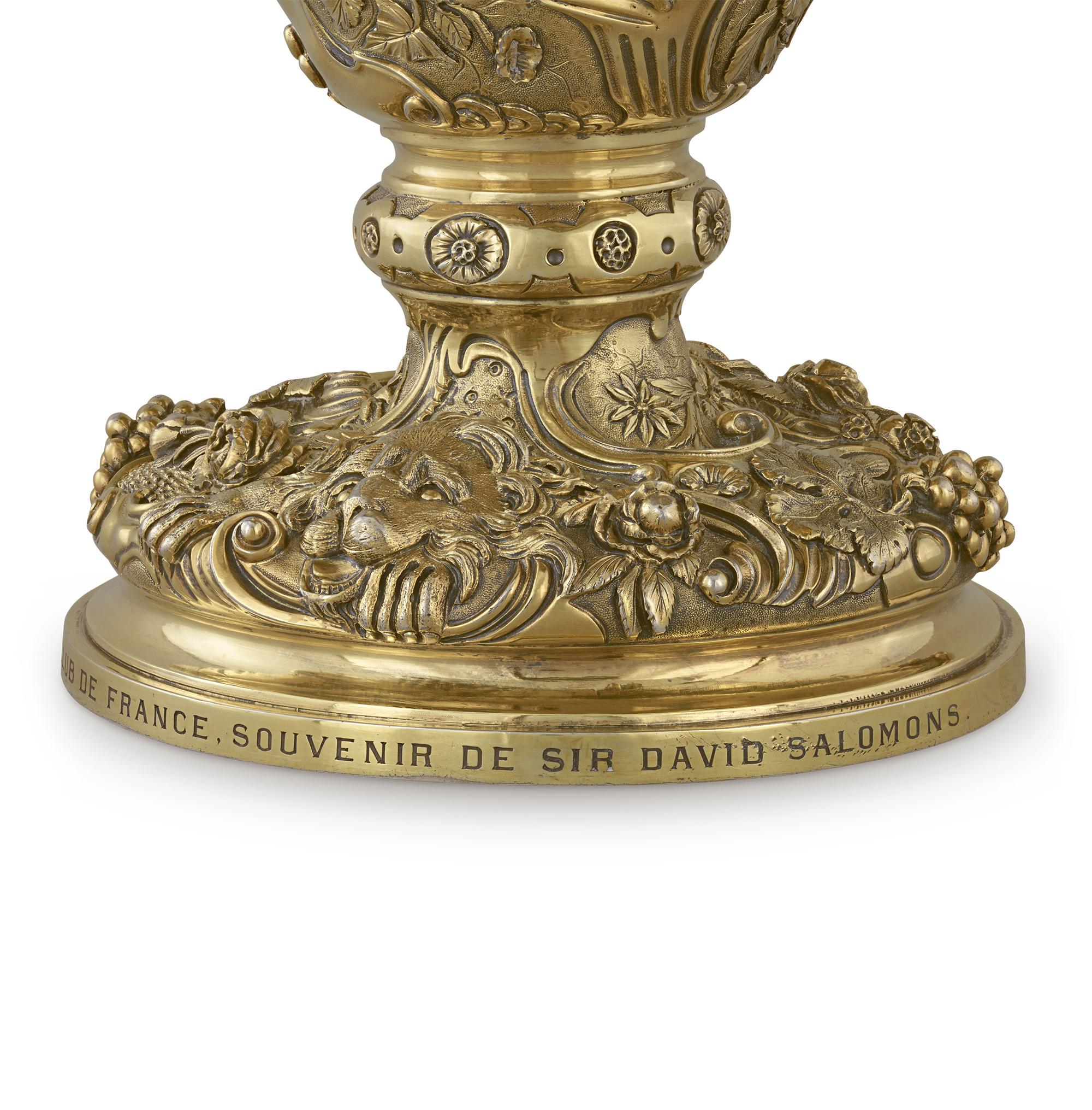 Hunt & Roskell Silver-Gilt Presentation Cup (Coupe de présentation en argent et en vermeil) Excellent état - En vente à New Orleans, LA