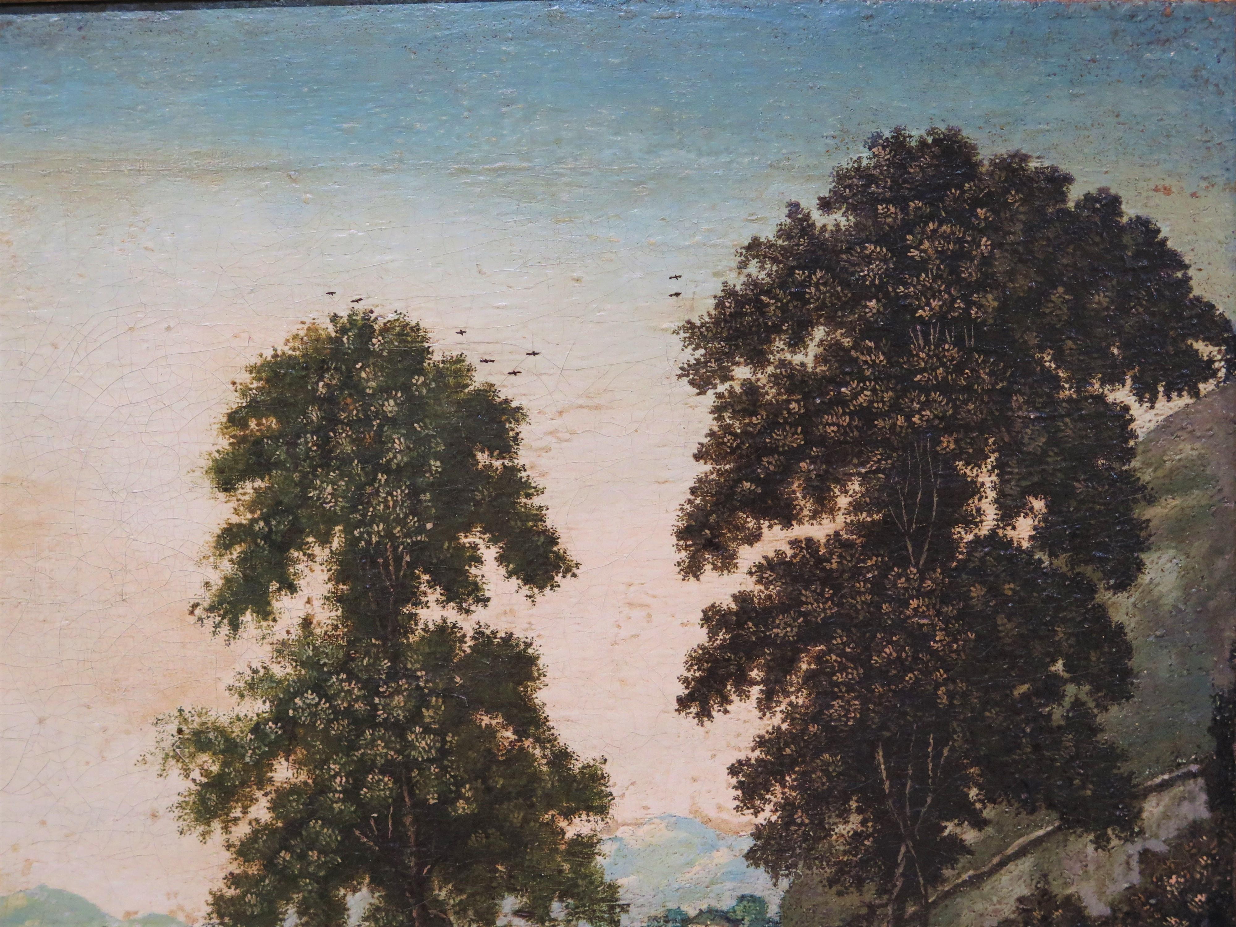 Hunt Scene with Hounds in an English Country Landscape, Circa 1785 In Good Condition In Dallas, TX