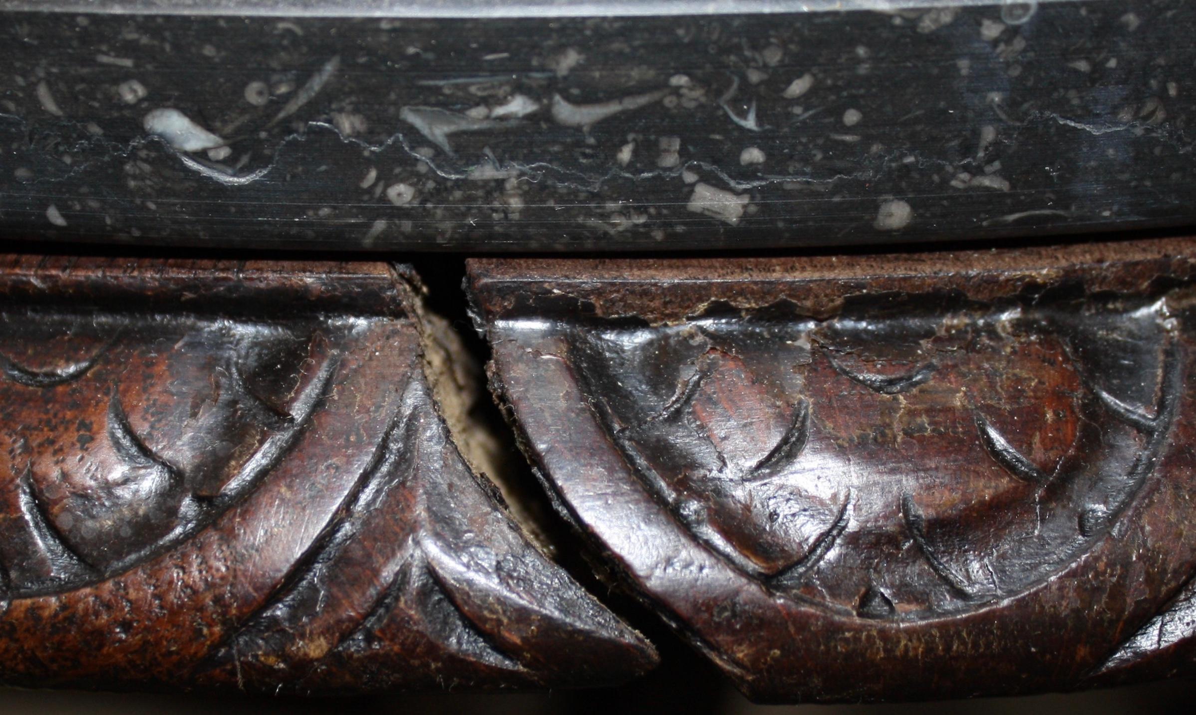 European Hunt Side/End Table with Marble Top and Gargoyle Base, circa 1890