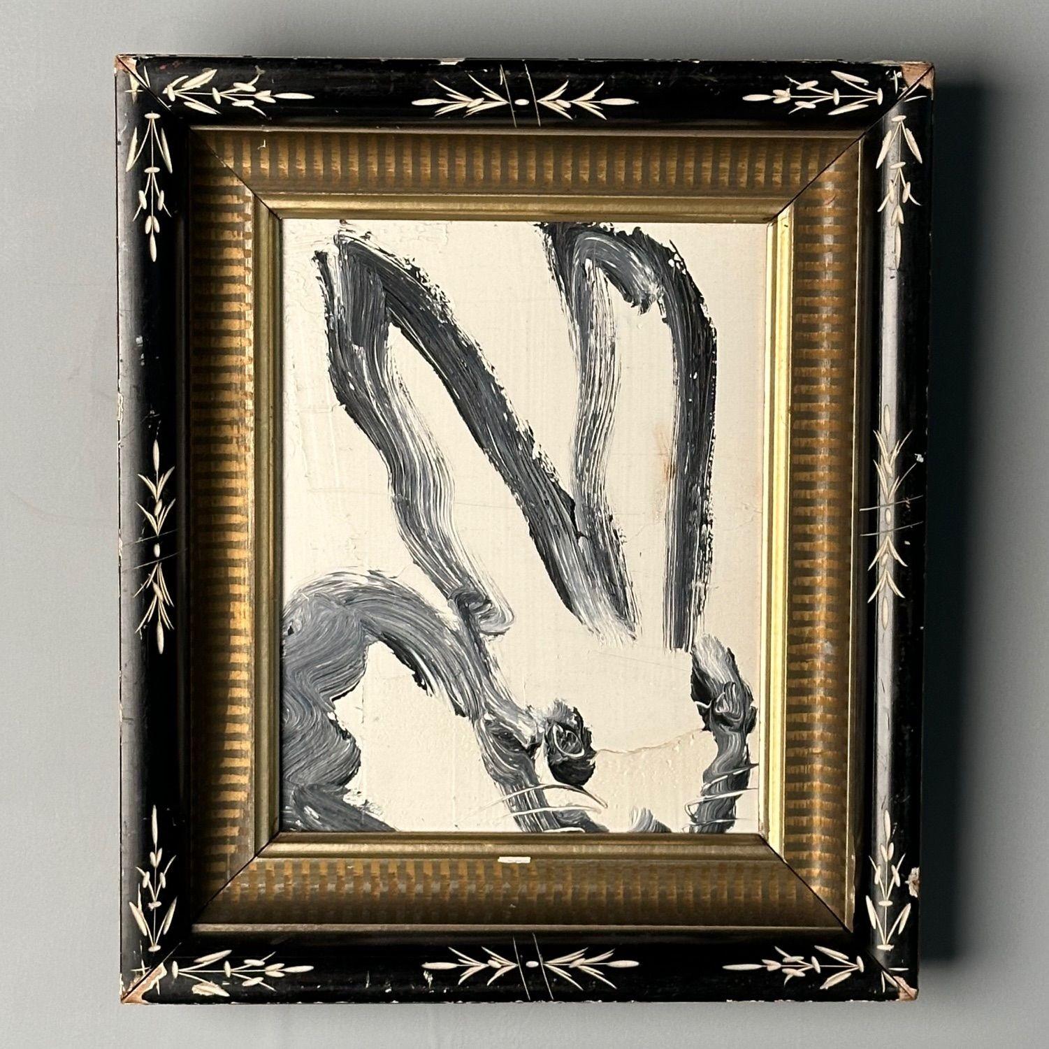 Hunt Slonem, Neo-Expressionist, Black and White Bunny Oil Painting, Framed, 2009

Hunt Slonem bunny oil painting signed and dated on the reverse. Oil on wood, 9.5 x 7.5 in. / Frame: 14.25 x 12 in. This painting features Slonem's signature bunny