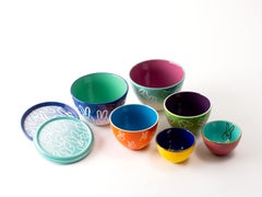 Hunt Slonem Bunnies & Butterflies Nesting Bowls