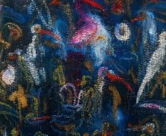 Hunt Slonem "Hornbills" Olio su tela, 1995