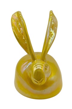 Hunt Slonem "Lemonade" Handblown Glass Bunny Sculpture, Edition 1/25, 2020