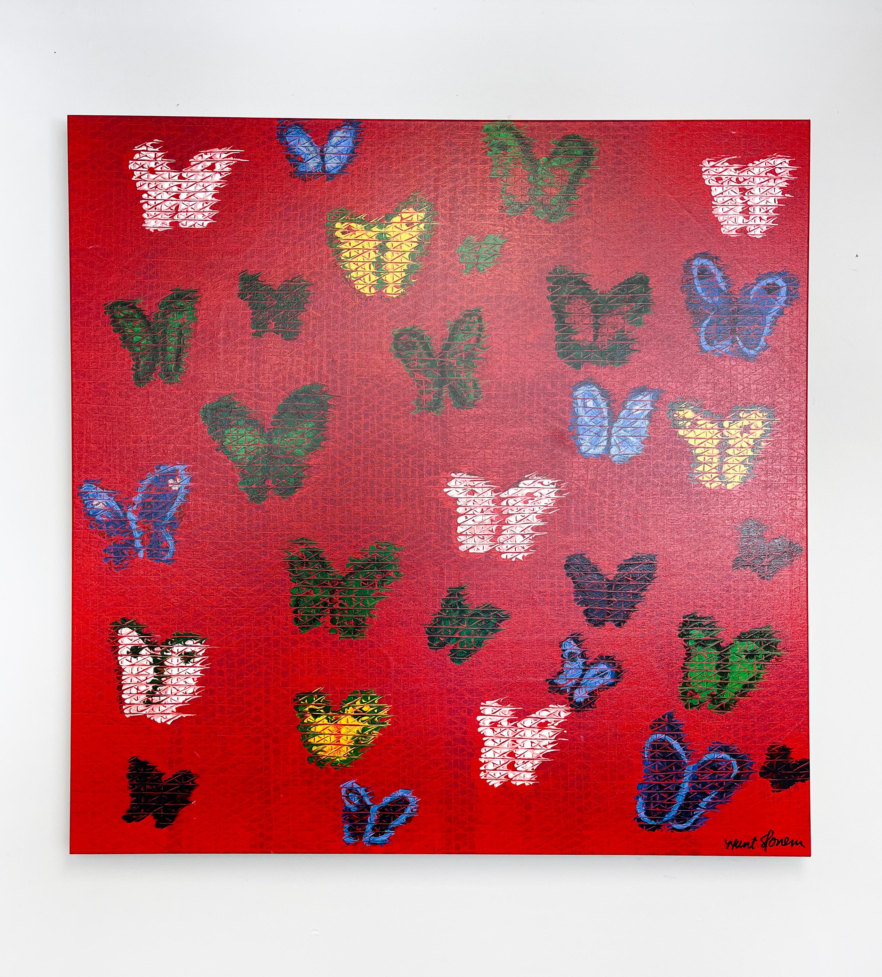 Untitled #13 - Contemporary Mixed Media Art by Hunt Slonem
