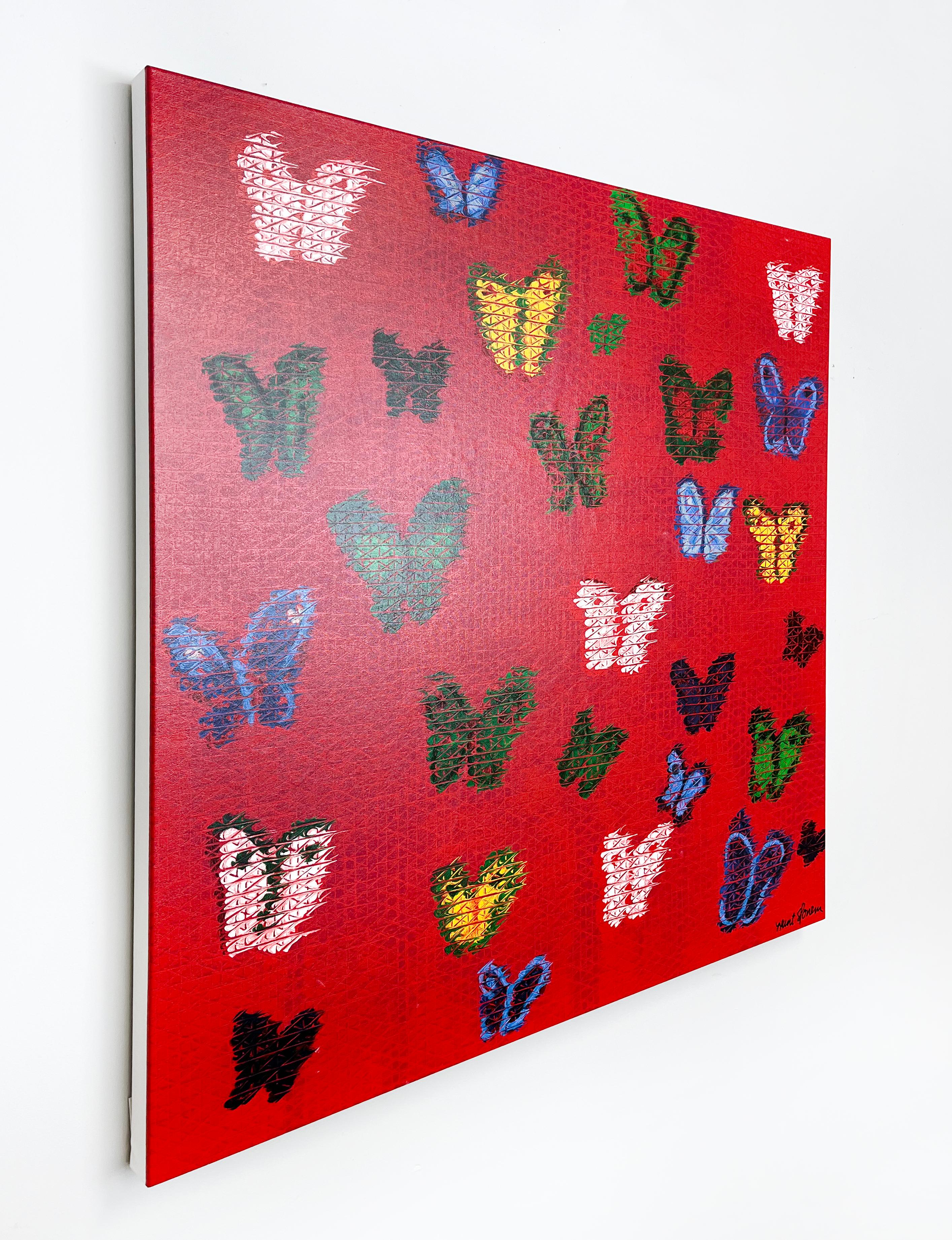 Artist:  Slonem, Hunt
Title:  Untitled #13
Series:  Butterflies
Date:  2009
Medium:  Screenprint and acrylic polymer on canvas
Unframed Dimensions:  48