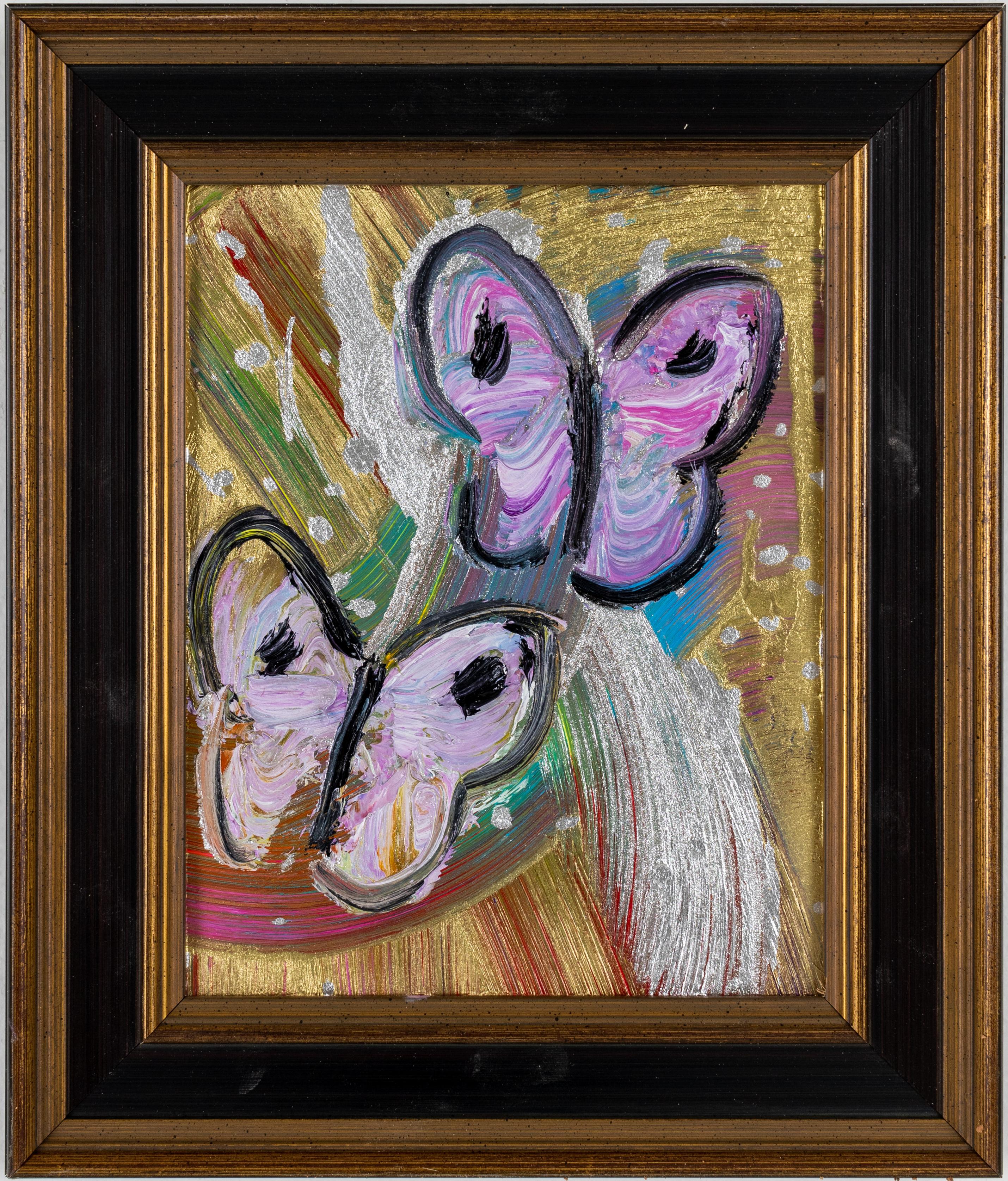 Hunt Slonem Animal Painting - 2 Butterflies