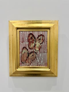 2 Fly, Oil on Wood, Signed, Framed, 10x8 in, Unique