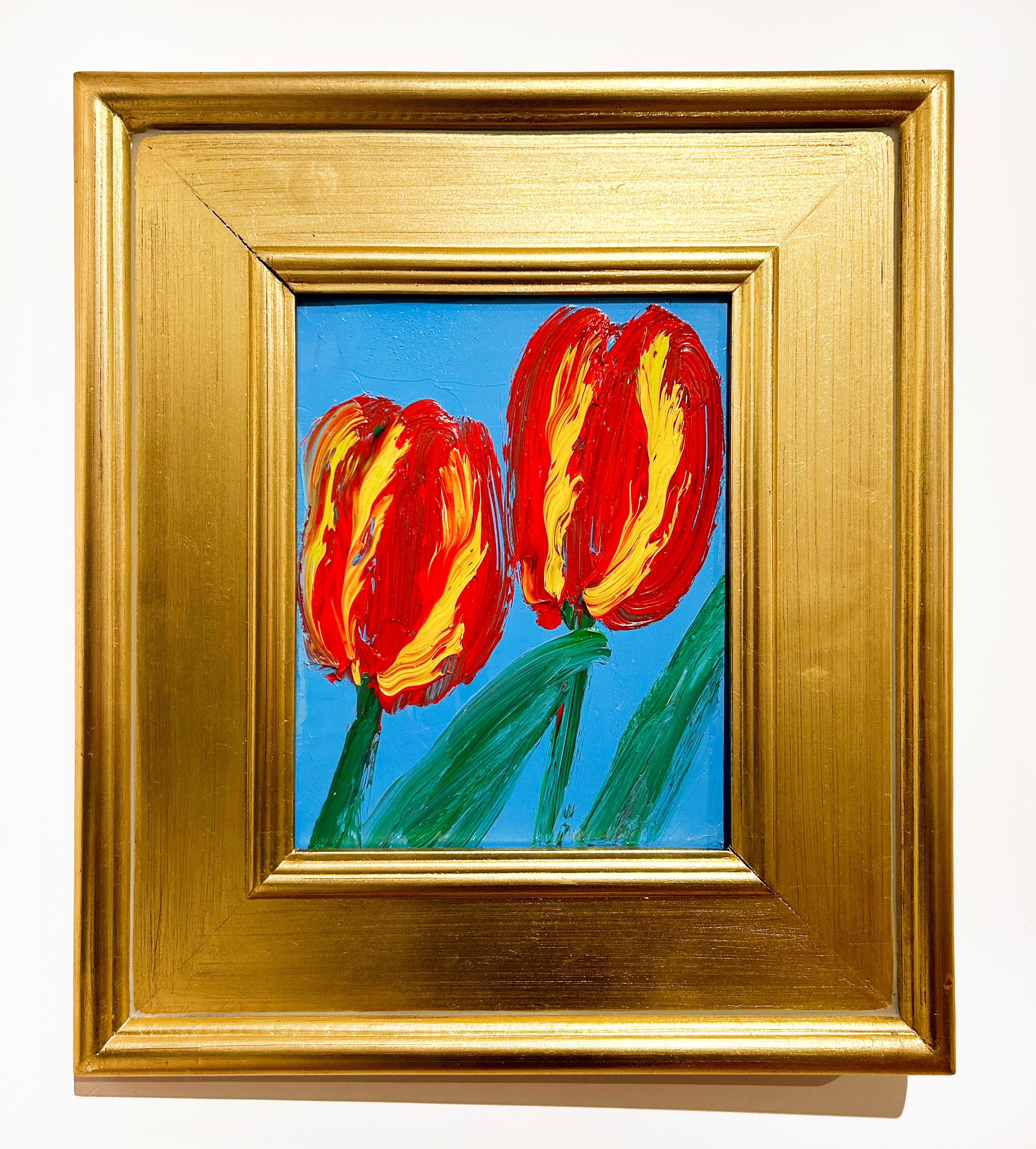 2 Tulips Belle Terre - Contemporary Painting by Hunt Slonem