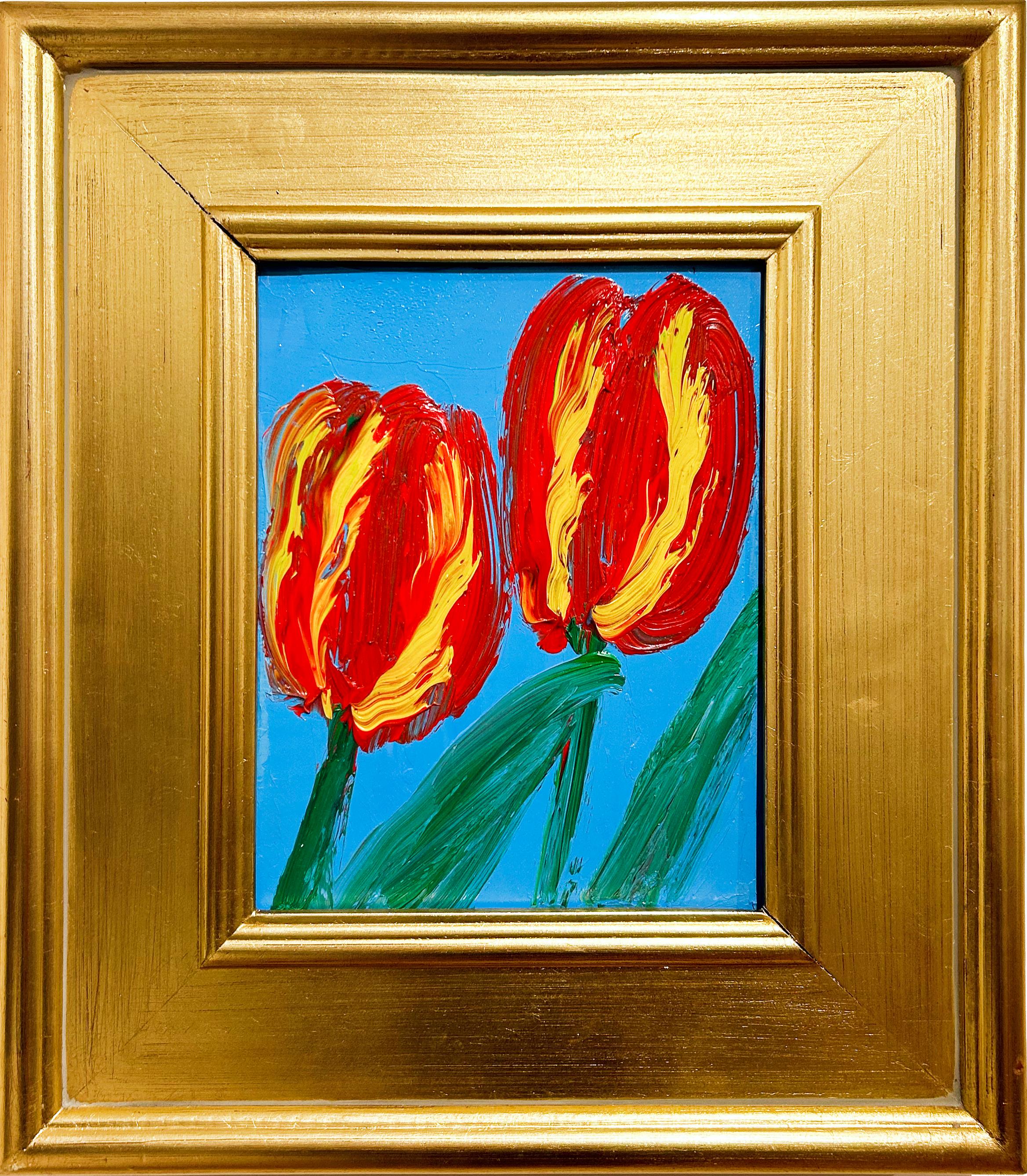2 Tulips Belle Terre - Painting by Hunt Slonem