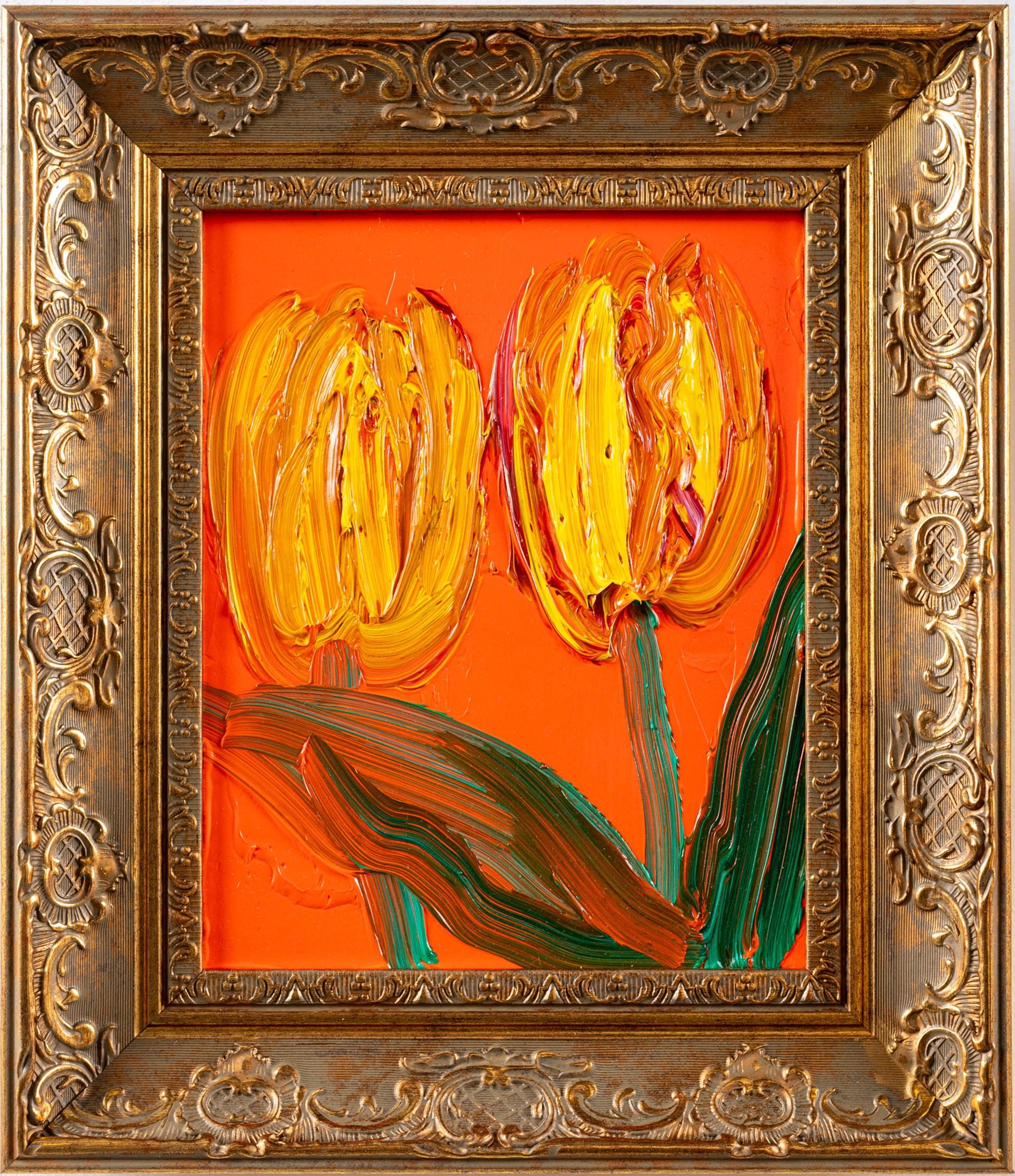 2 Tulips Holland - Painting by Hunt Slonem