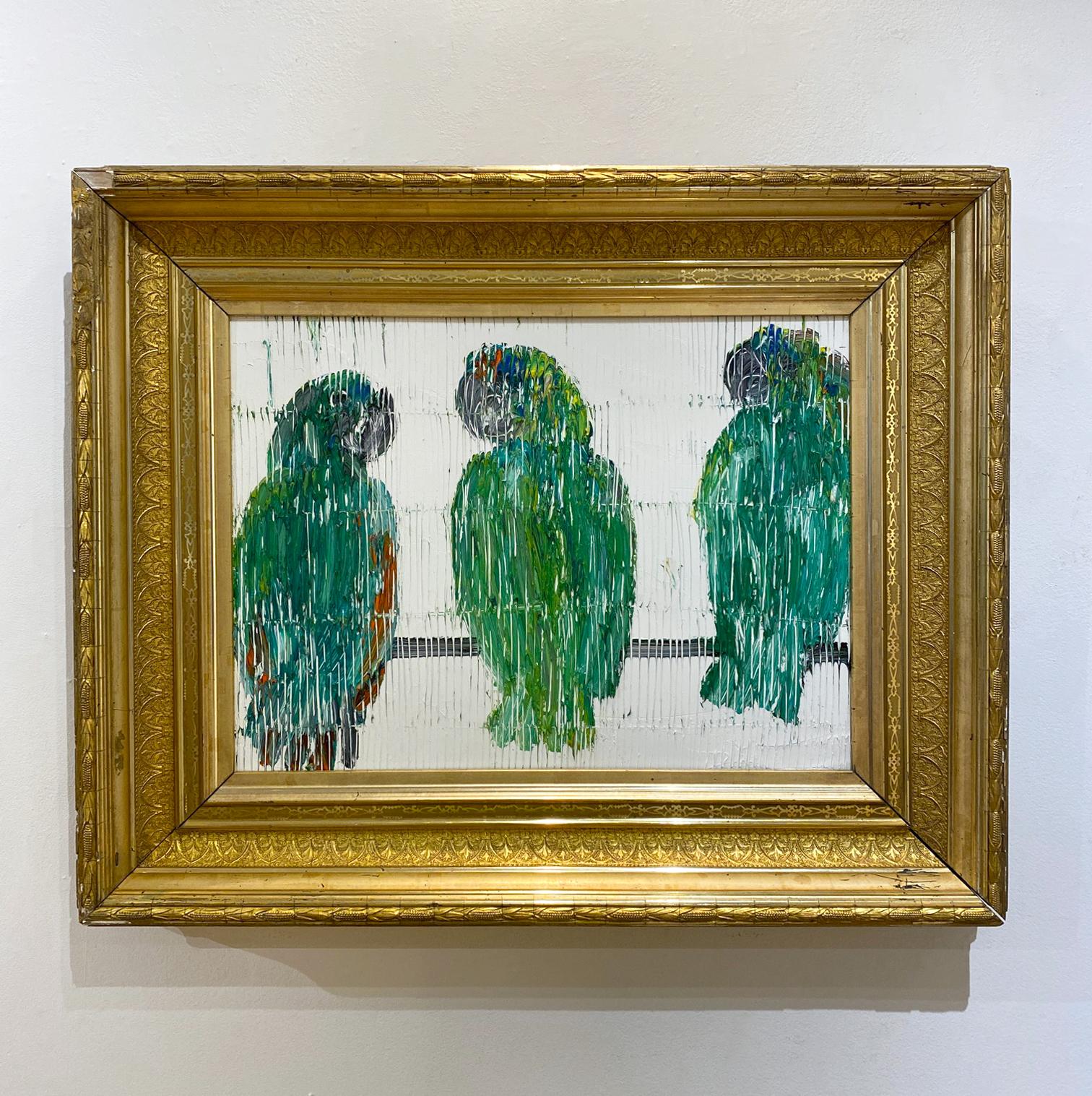 3 Amazons - Painting by Hunt Slonem