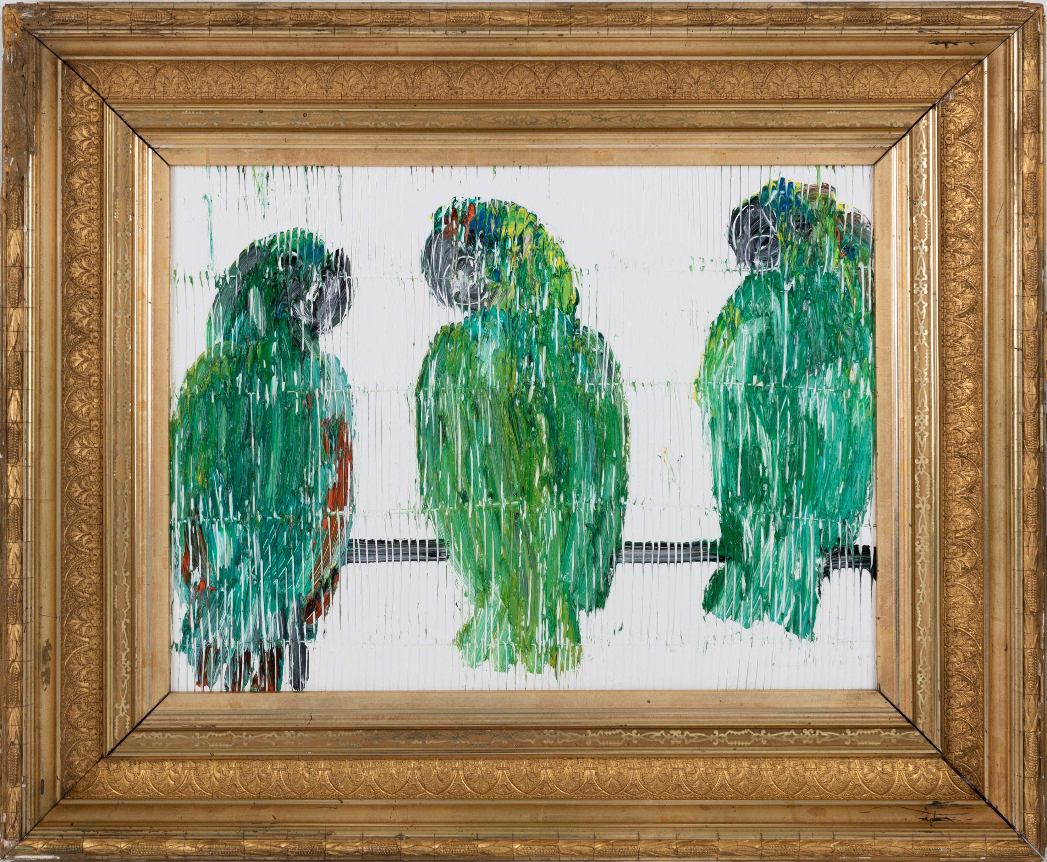 Hunt Slonem Animal Painting - 3 Amazons