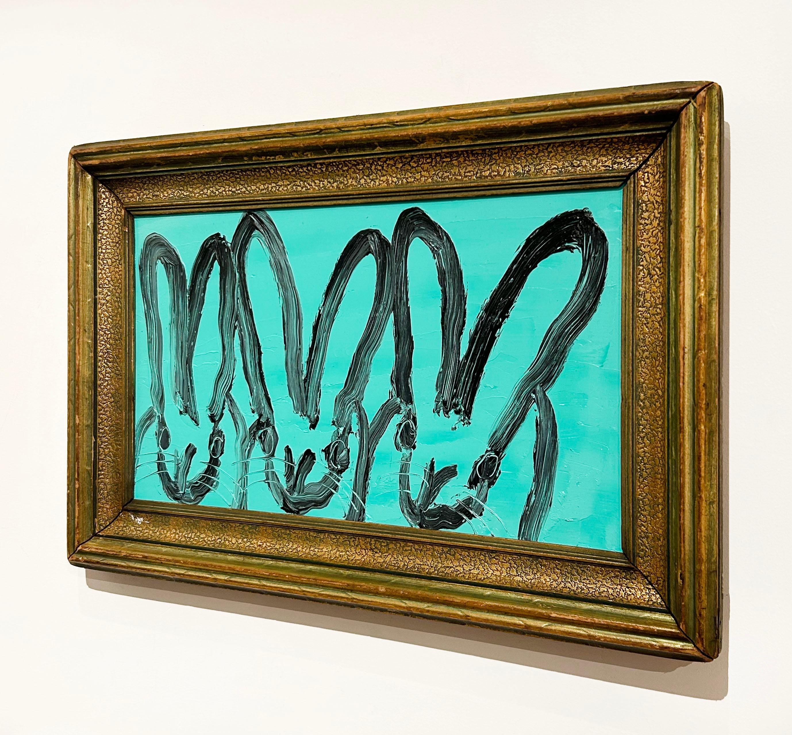 3 Aqua Splash (Schwarz), Animal Painting, von Hunt Slonem