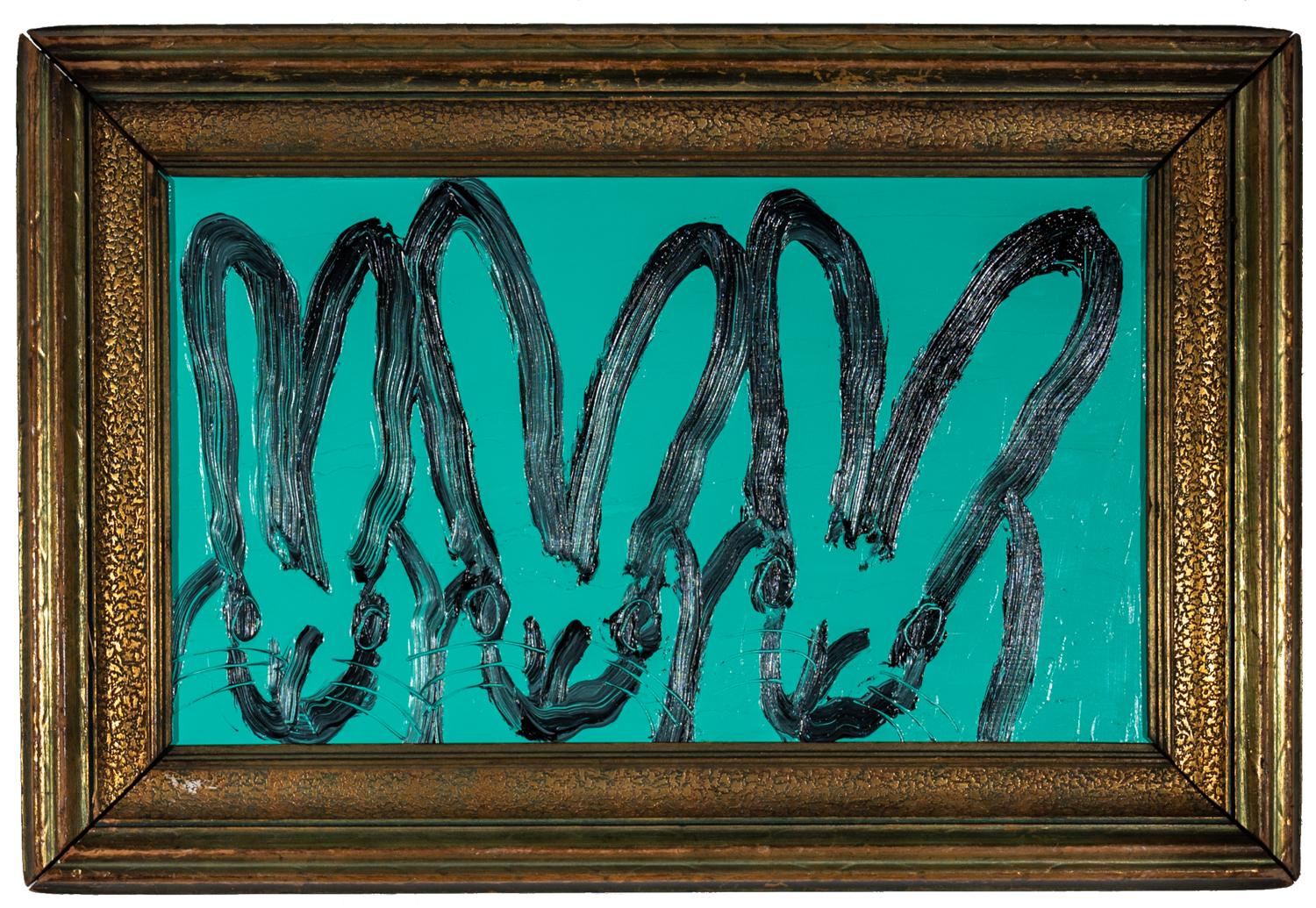 Hunt Slonem Animal Painting - 3 Aqua Splash