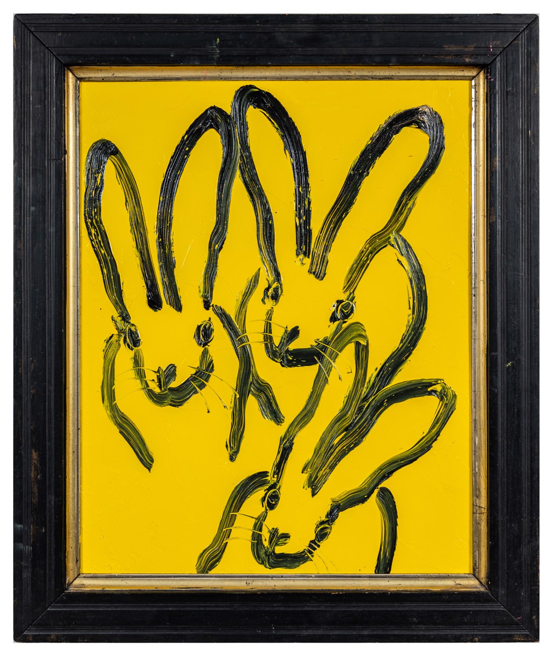 3 Hare - Painting by Hunt Slonem