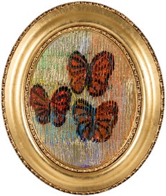 3 Monarchs- butterfly painting by Hunt Slonem