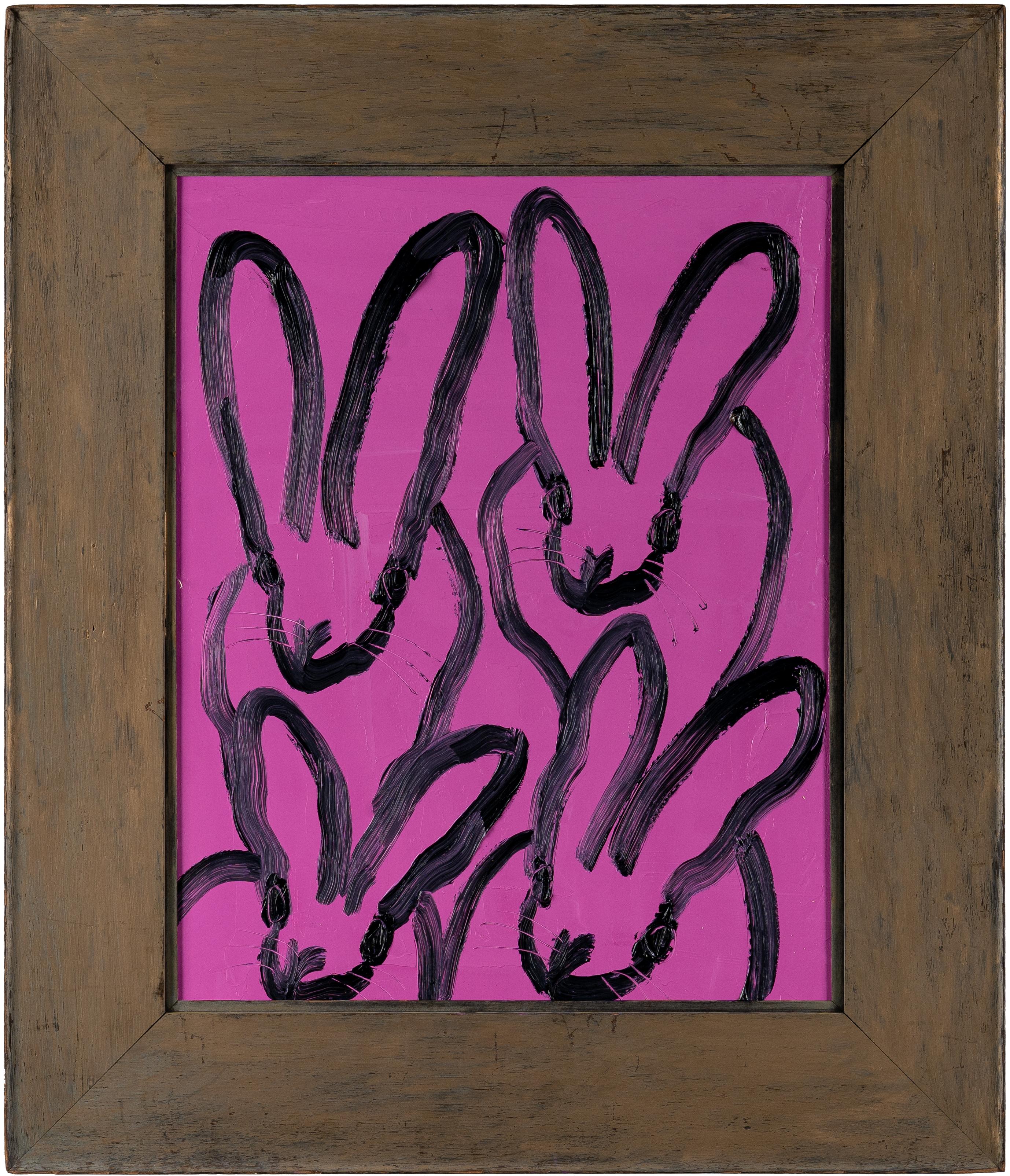 Hunt Slonem Animal Painting - 4 Bunny's