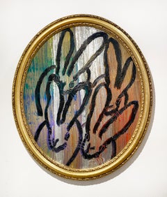 Hunt Slonem "4 Play Hutch" Bunnies