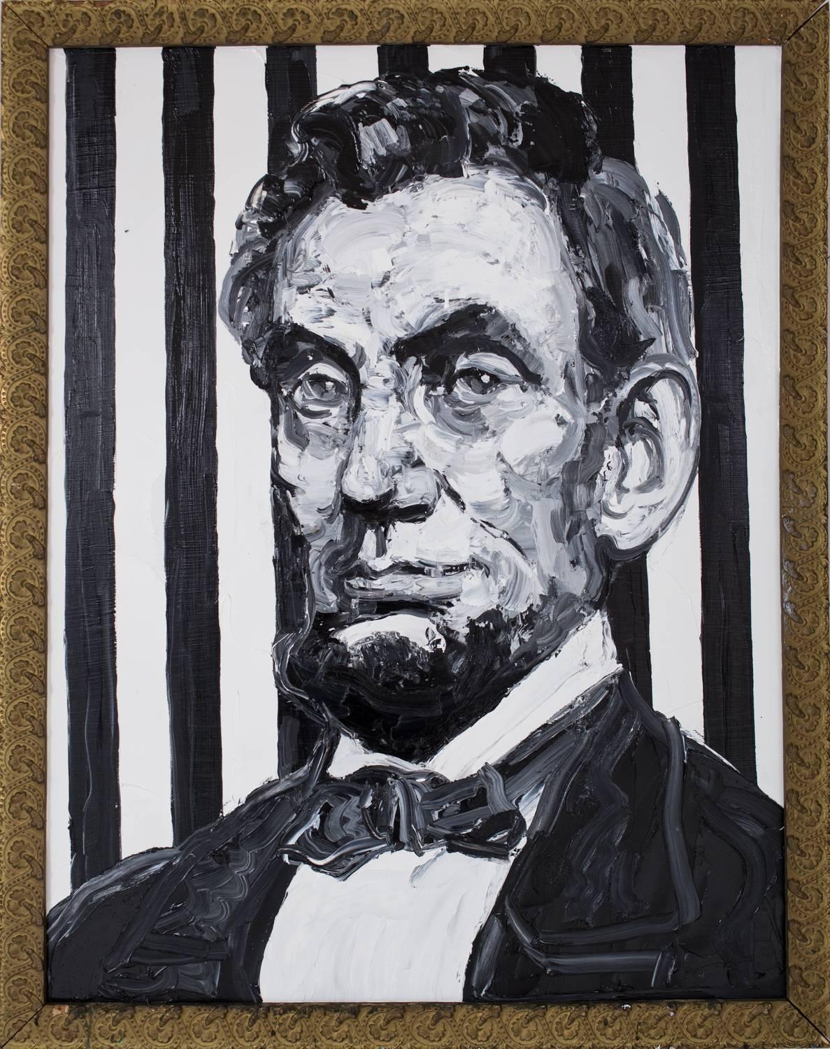 Hunt Slonem Portrait Painting - Abe