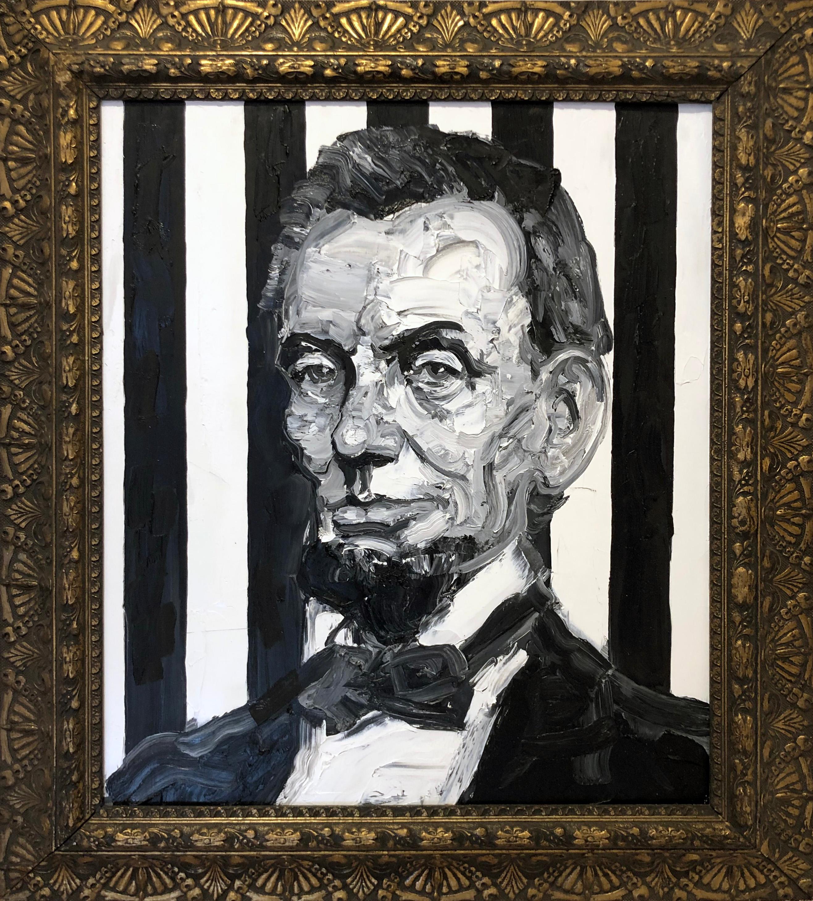 Abe Lincoln - Painting by Hunt Slonem
