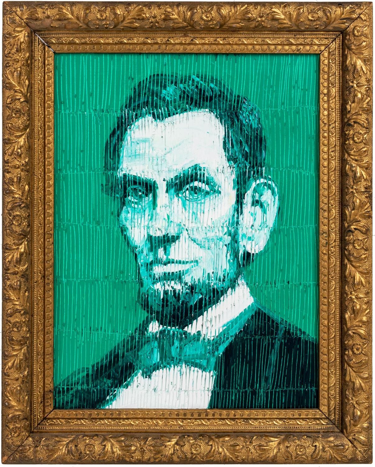 Hunt Slonem Portrait Painting - Abraham Lincoln