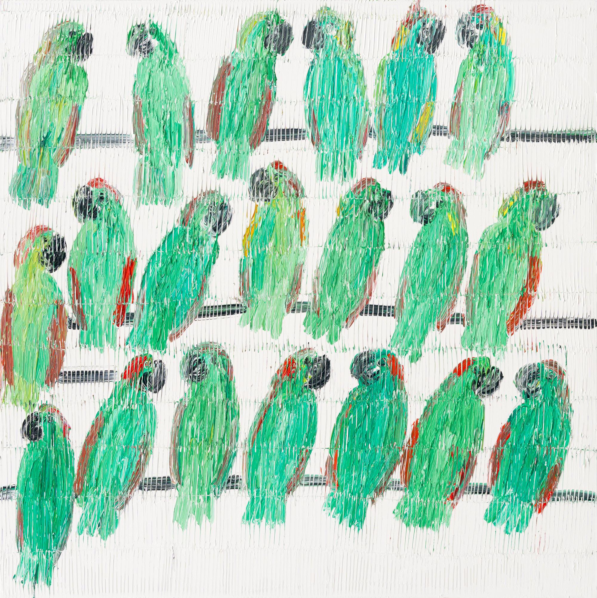 Hunt Slonem Animal Painting - Amazons