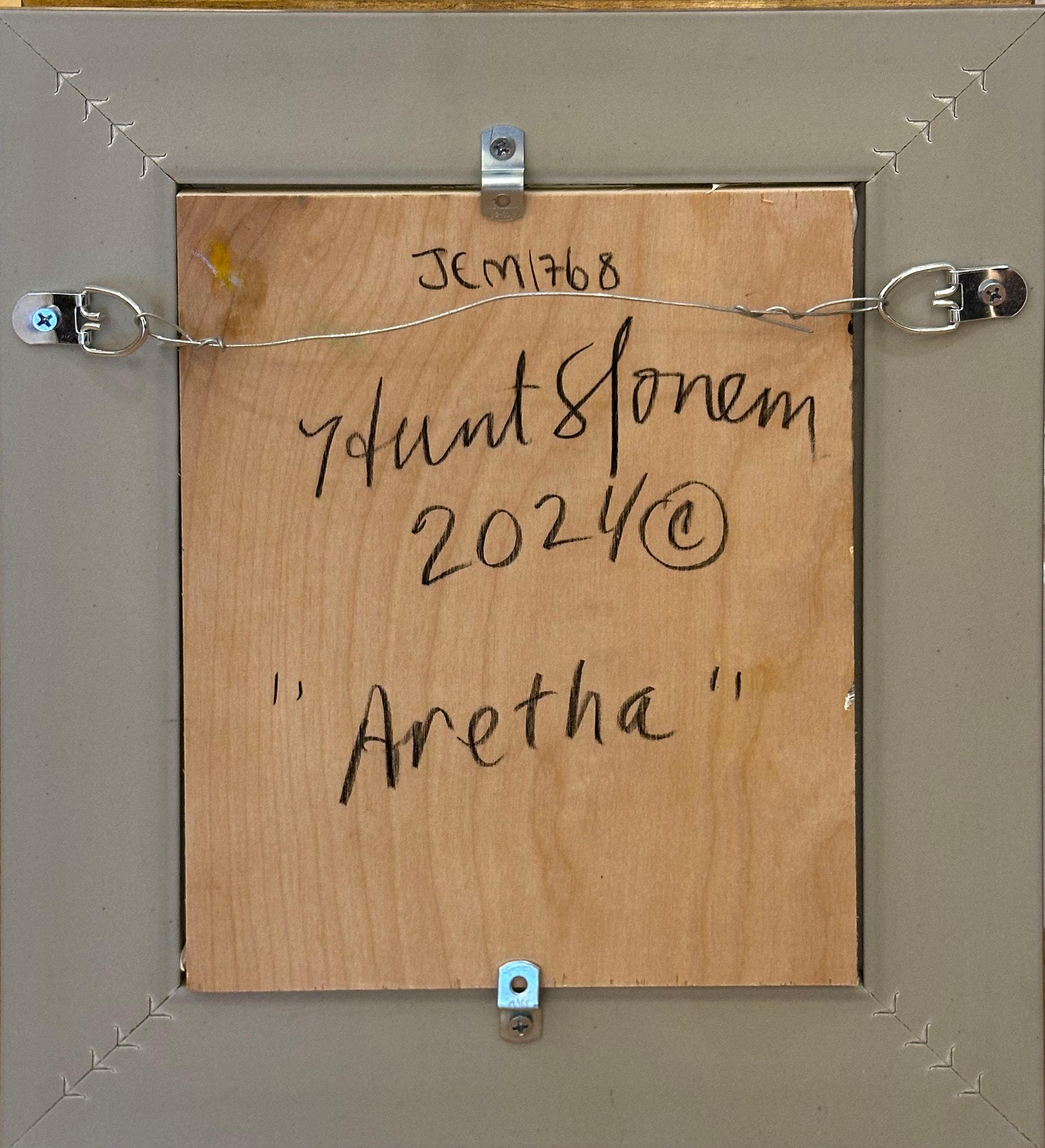 Artist:  Slonem, Hunt
Title: Aretha
Date:  2024
Medium:  Oil on Wood
Unframed Dimensions:  10
