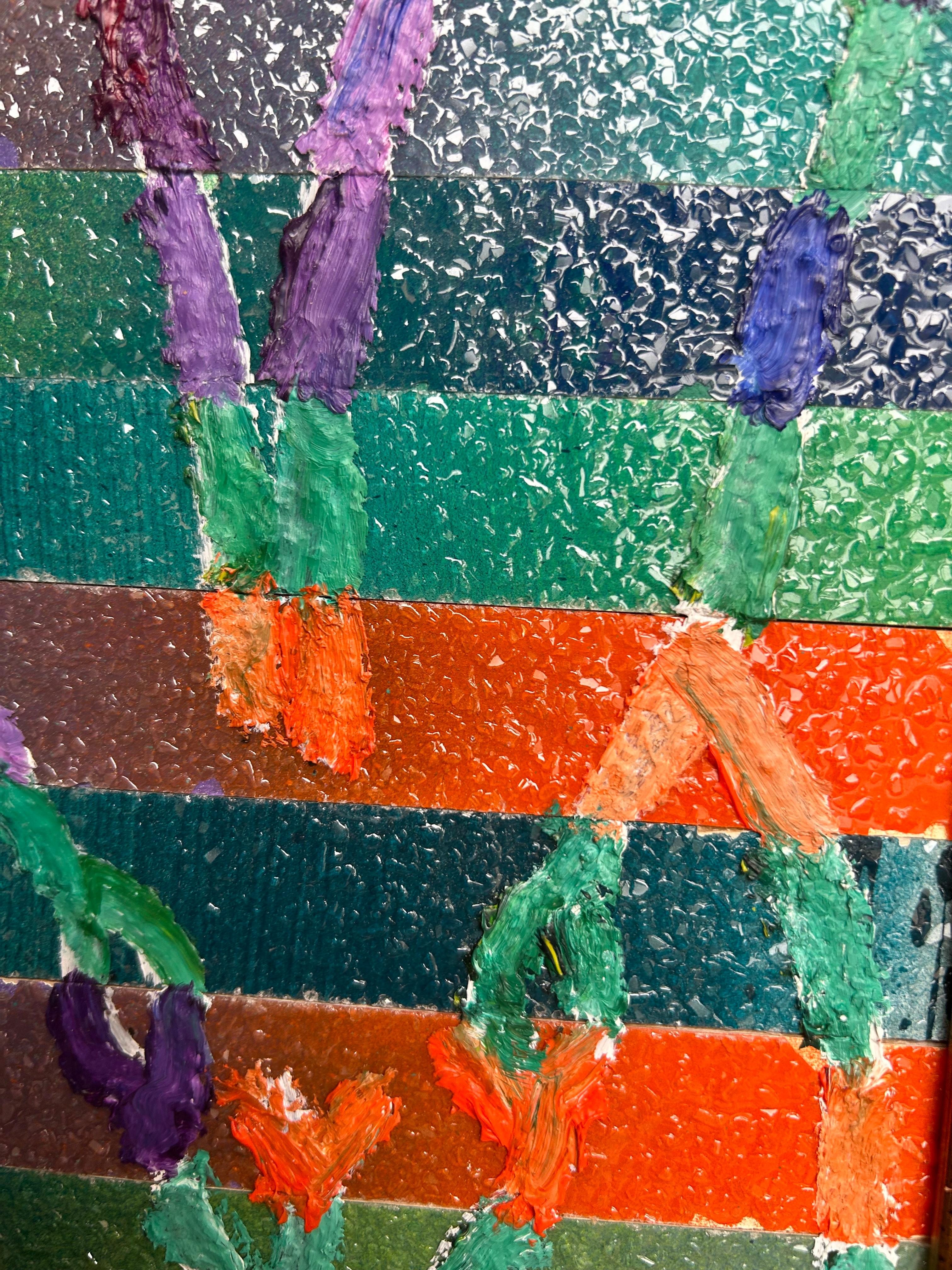 Conejito con banda - Painting Contemporáneo de Hunt Slonem