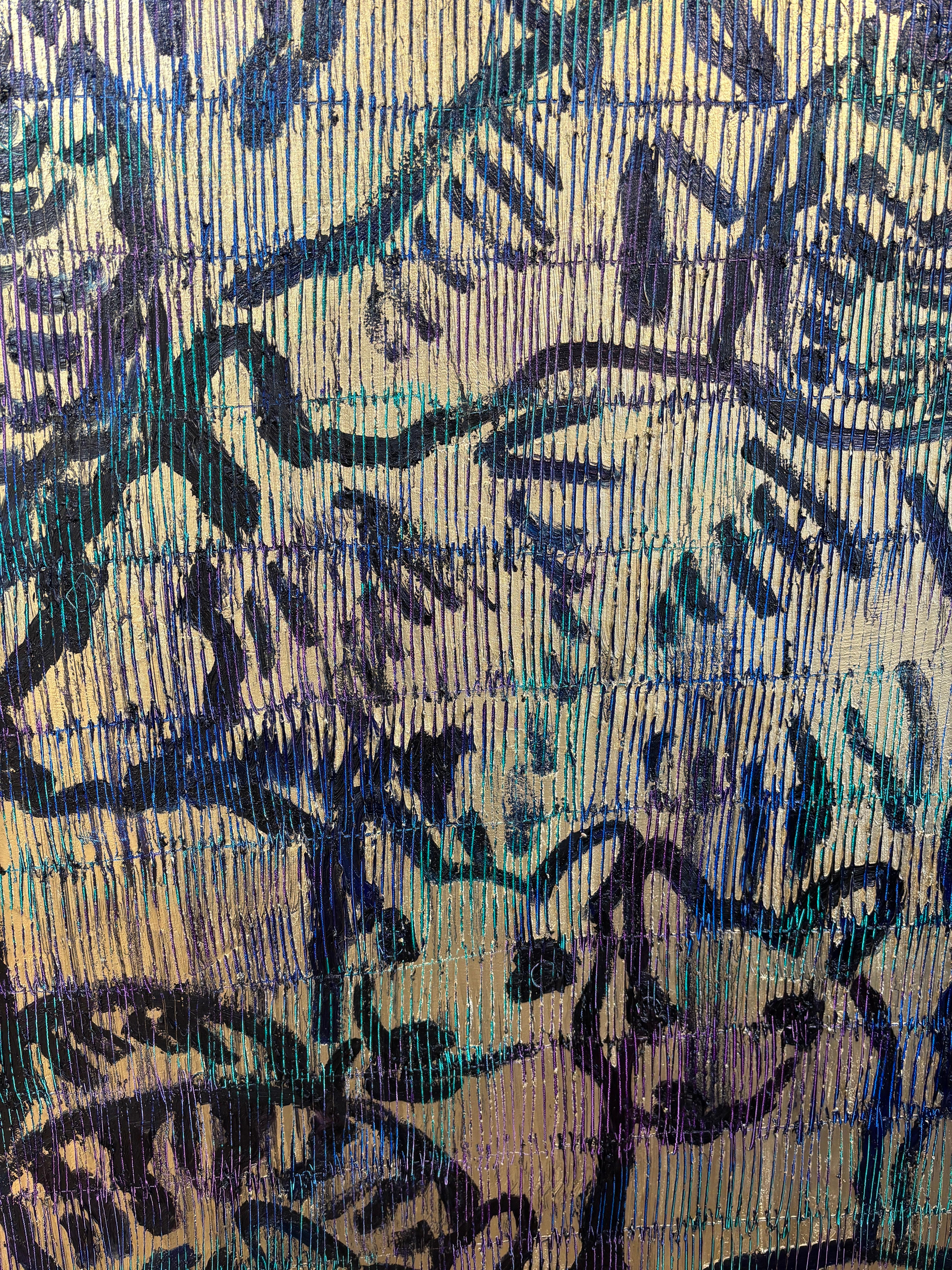 Nuit à Banff - Marron Animal Painting par Hunt Slonem