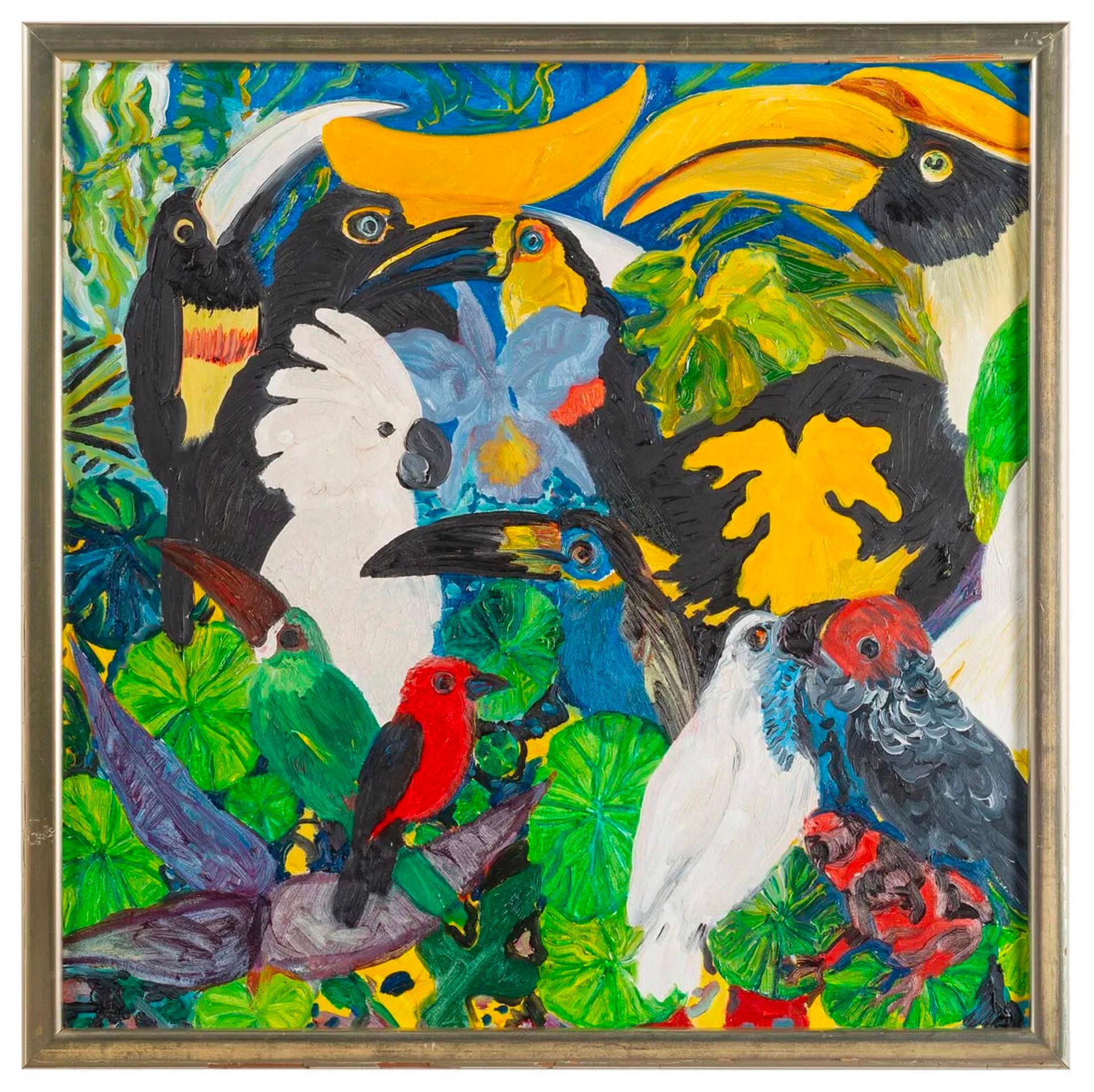 Bellbird (Diptychon), 1988 – Paar (Zeitgenössisch), Painting, von Hunt Slonem