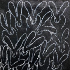 "Black Diamond (Dust 7)" Monochrome on Diamond Dust Bunnies Oil on Canvas